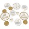 Big Dot of Happiness It's Twins - Gold Twins Baby Shower Giant Circle Confetti - Party Decorations - Large Confetti 27 Count